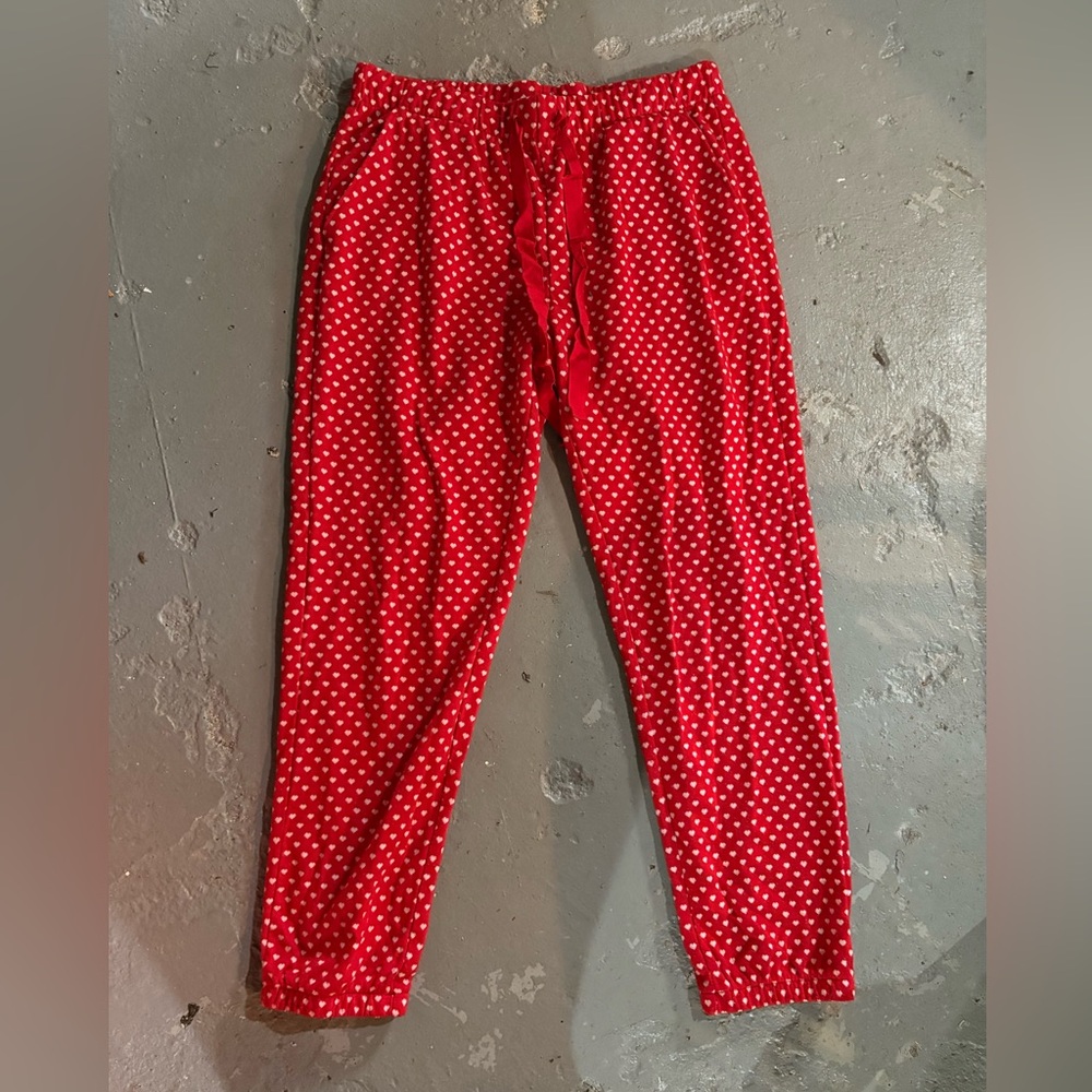 LOFT Red Polka Dot Pajama Pants